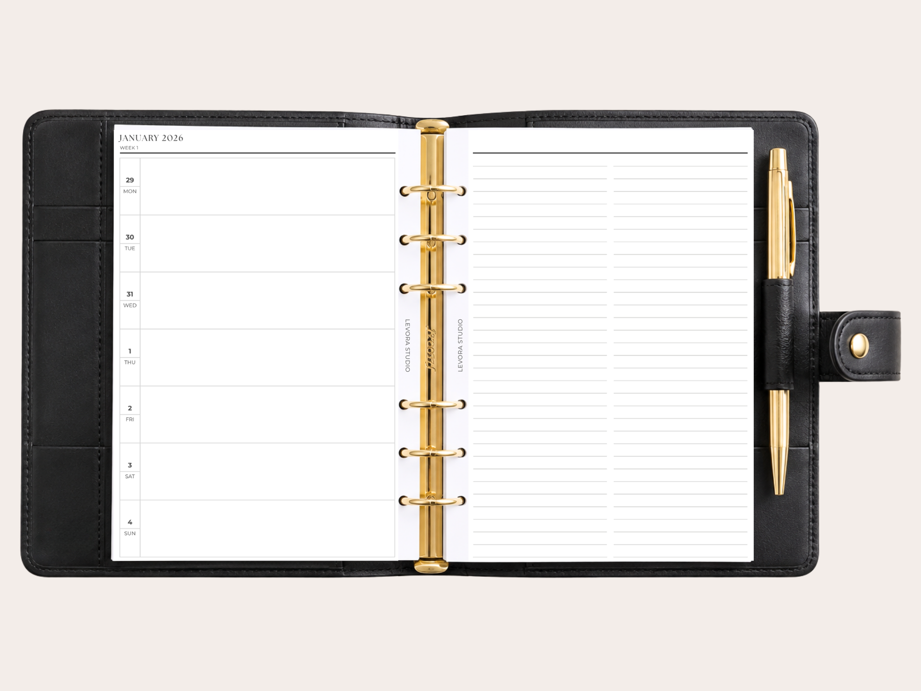 2026 Weekly - A5 Ring Planner Inserts
