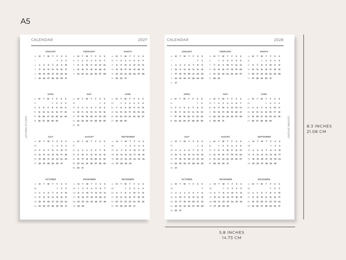 2027 / 2028 Calendar