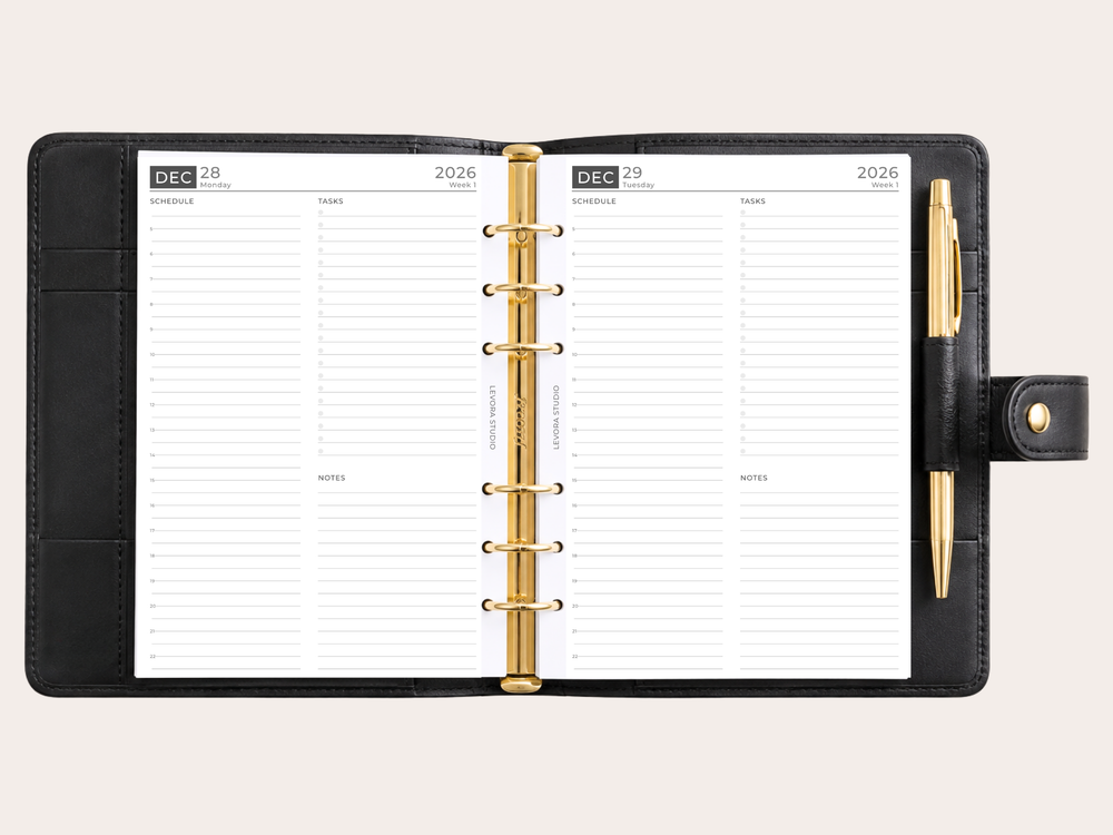 2027 Daily Pages - A5 Ring Planner Inserts